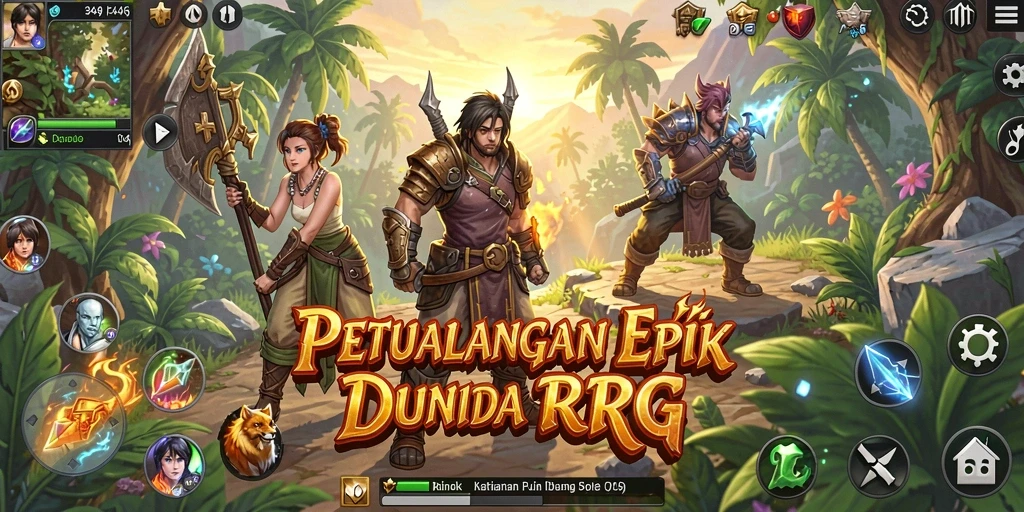Gameplay RPG yang mendebarkan dalam 3446.