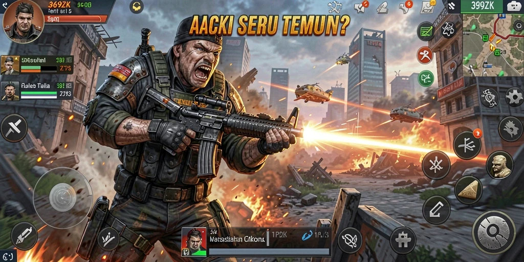 Tampilan gameplay mendebarkan dalam 369ZK yang penuh aksi.