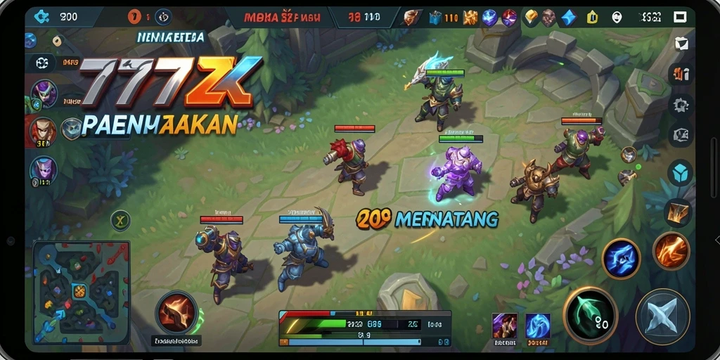 Gameplay seru dan strategi di arena pertempuran MOBA.