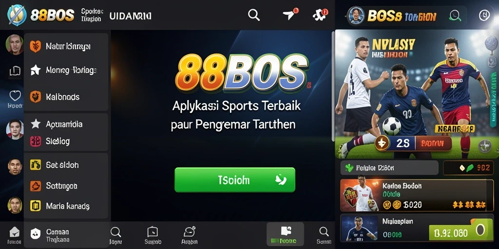Tangkapan layar gameplay 88BOS yang menampilkan fitur taruhan olahraga.