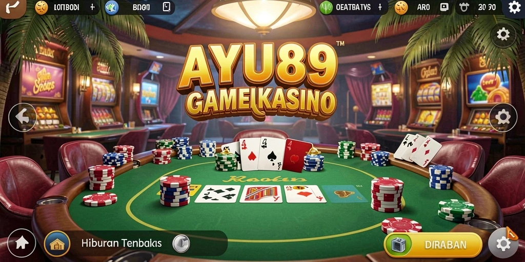 Tampilan menarik dari gameplay Kasino AYU89 dengan berbagai permainan.