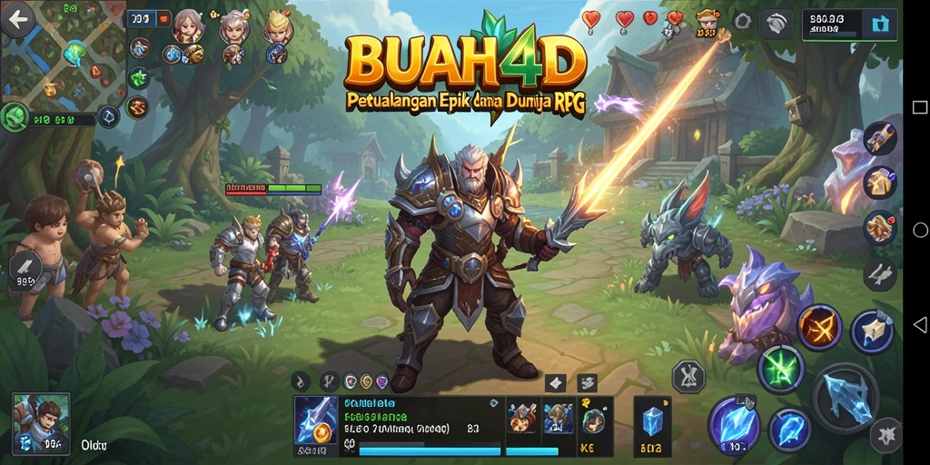 Tampilan gameplay BUAH4D dengan eksplorasi dunia RPG.