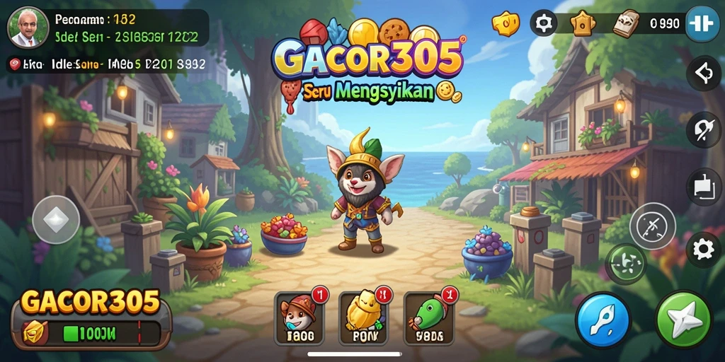 Screenshot menunjukkan karakter beraksi dalam permainan Idle yang seru.