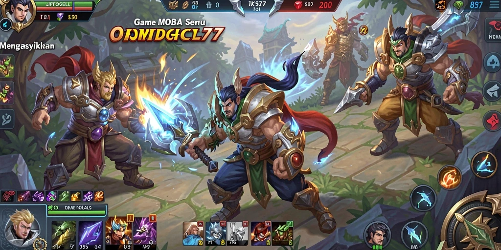 Screenshot gameplay seru JPTOGEL77 dalam aksi MOBA