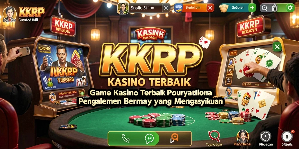 Tampilan gameplay KKRP dengan berbagai permainan kasino menarik.