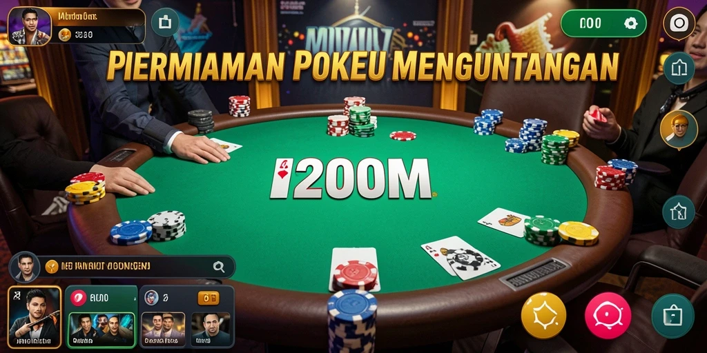 Tampilan menarik dari gameplay Poker yang seru di P200M.