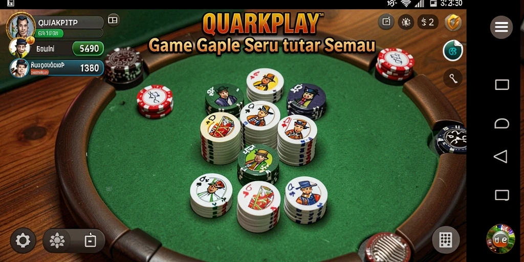 Tampilan gameplay Gaple yang seru dan interaktif di QUARKPLAY.