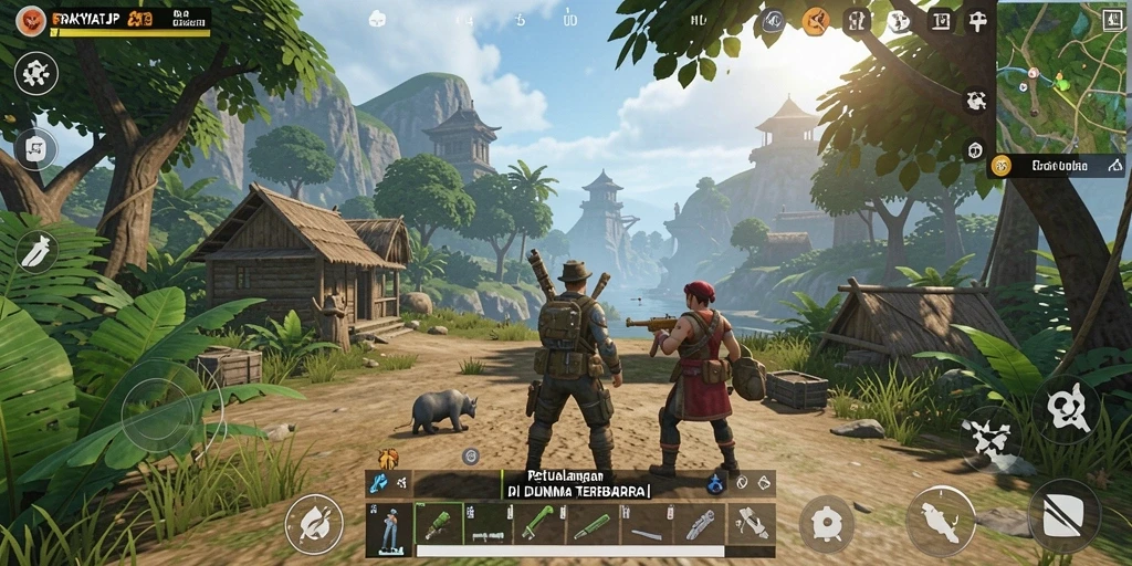 Tampilan gameplay RAKYATJP yang menakjubkan dalam dunia terbuka.