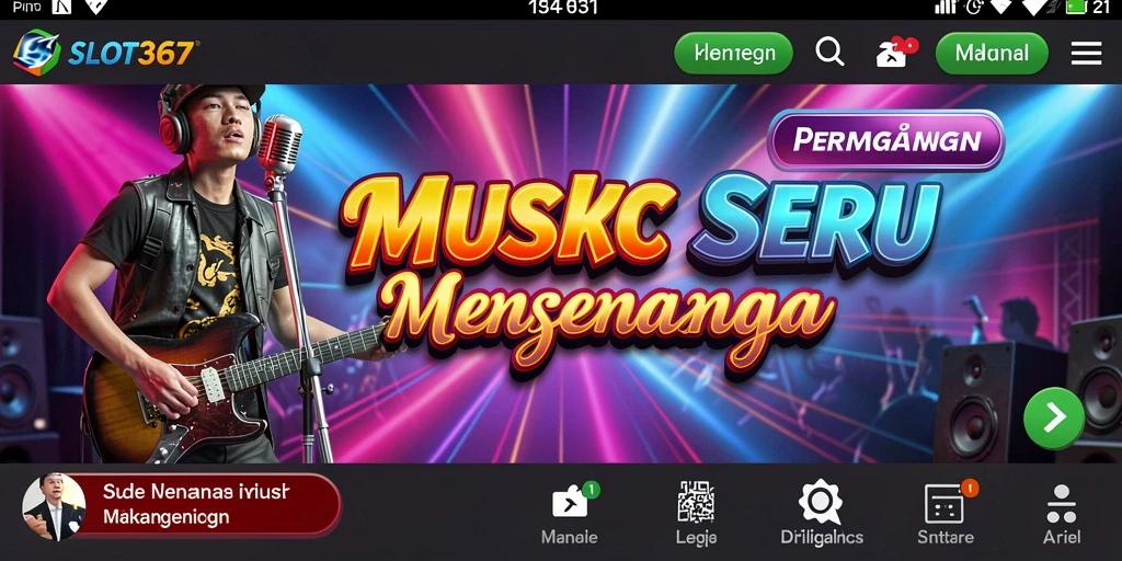 Tampilan gameplay SLOT367 yang menarik dan penuh nuansa musik.