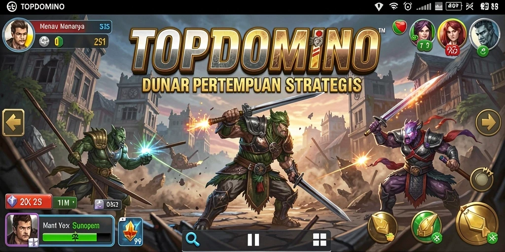 Gameplay seru dalam TOPDOMINO yang menguji strategi Tower Defense.