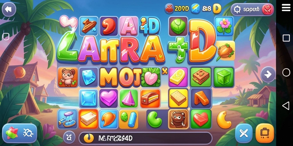 Screenshot gameplay ZARA4D yang menampilkan keseruan Match-3.