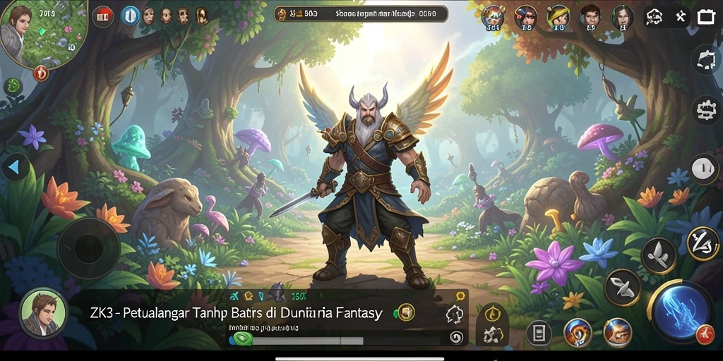 Tampilan gameplay ZK3 yang menampilkan aksi petualangan seru.